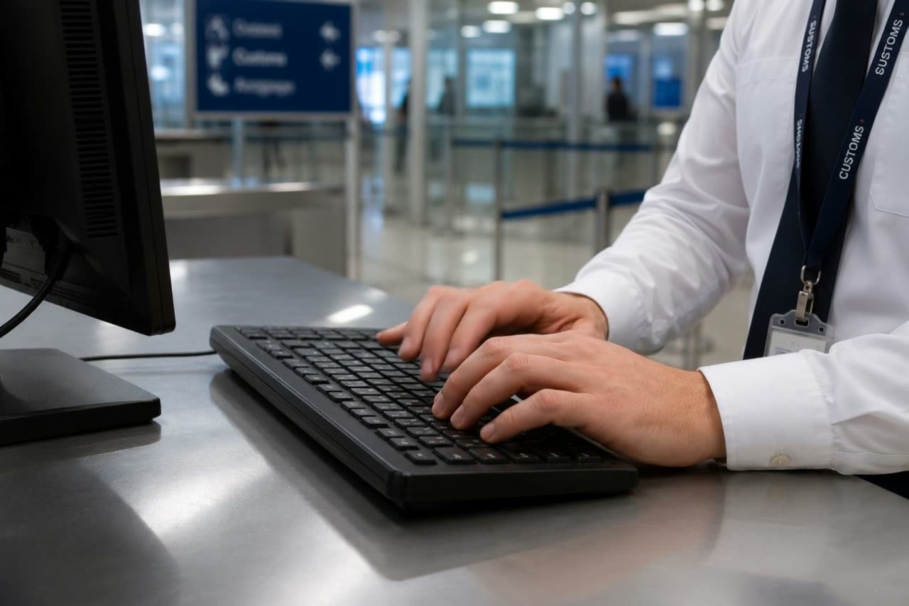 Export documents processed at customs